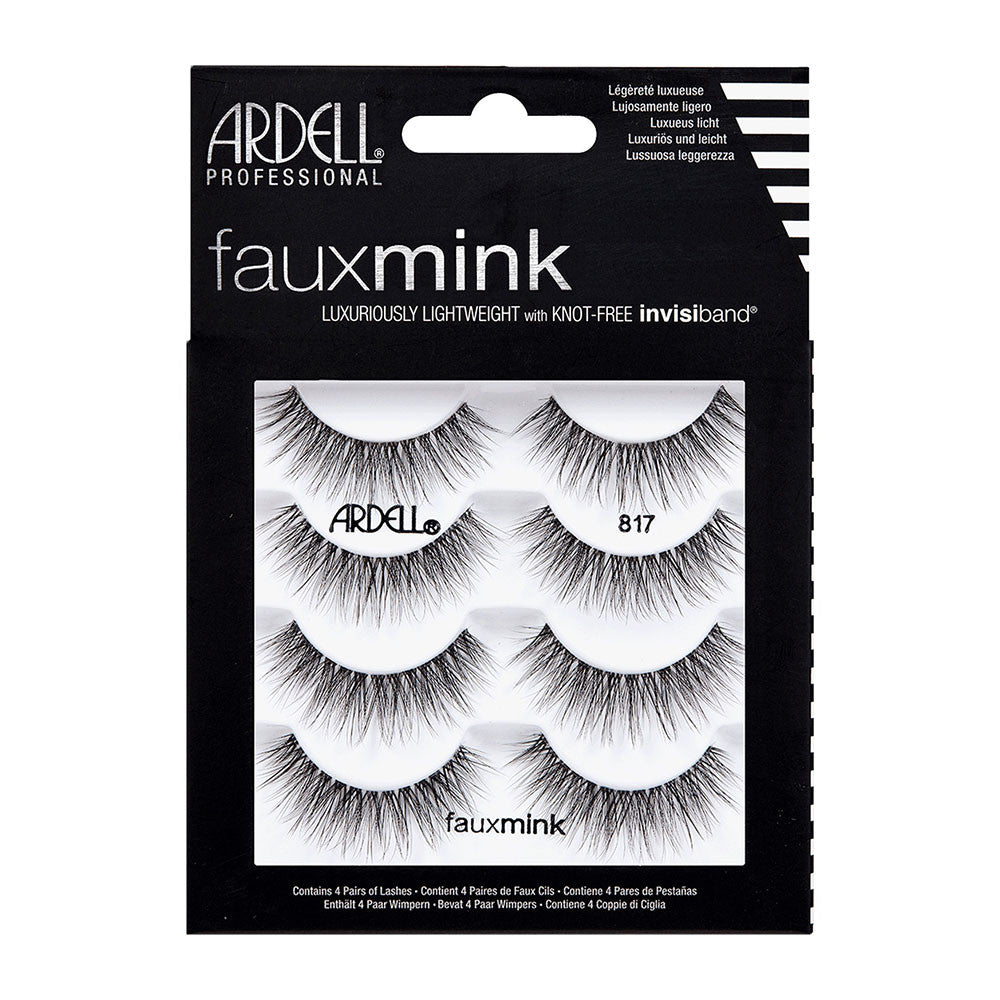 Ardell Eyelash Faux Mink 817 Black, 4 Ea
